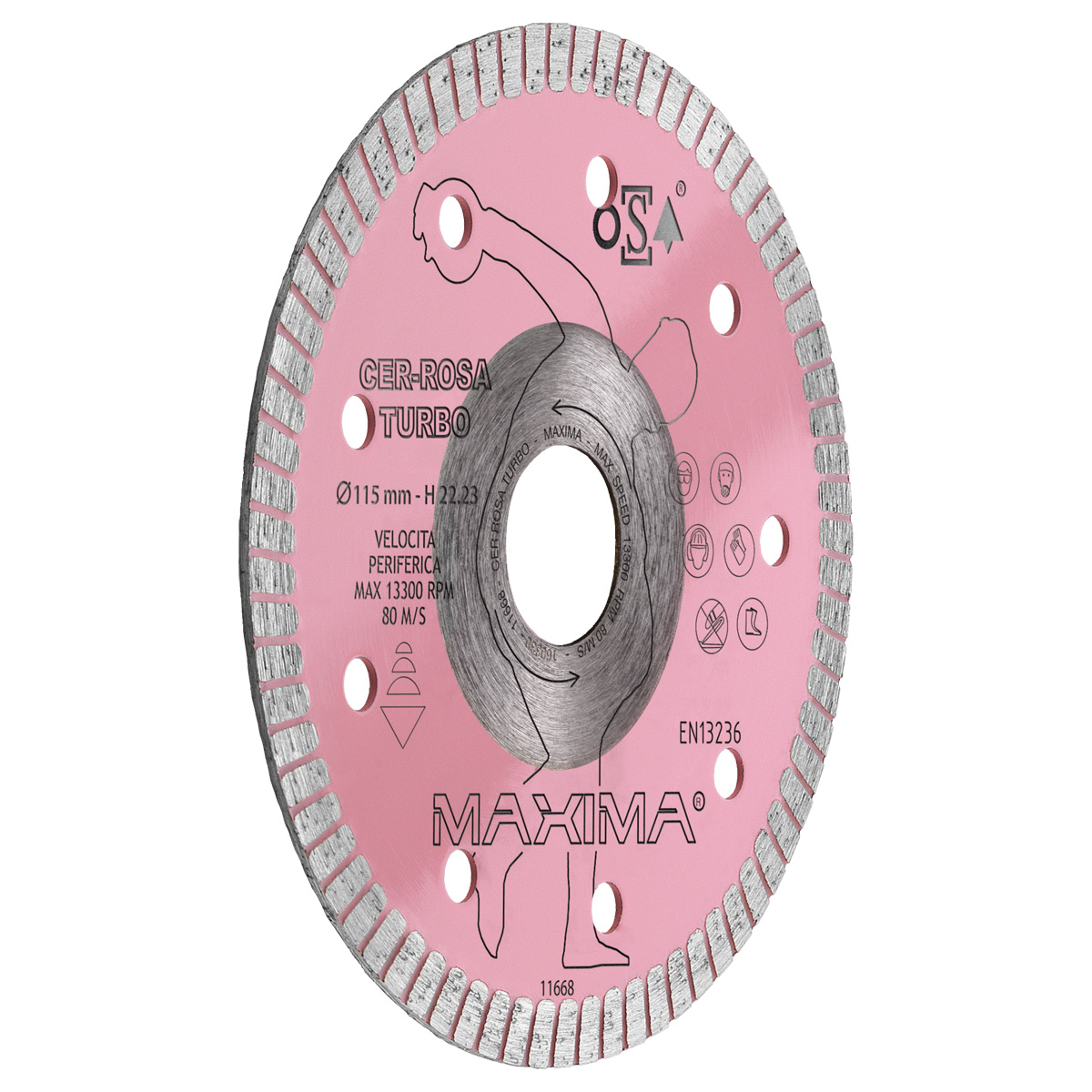 DISCO DIAM. CER ROSA TURBO d.115 mm