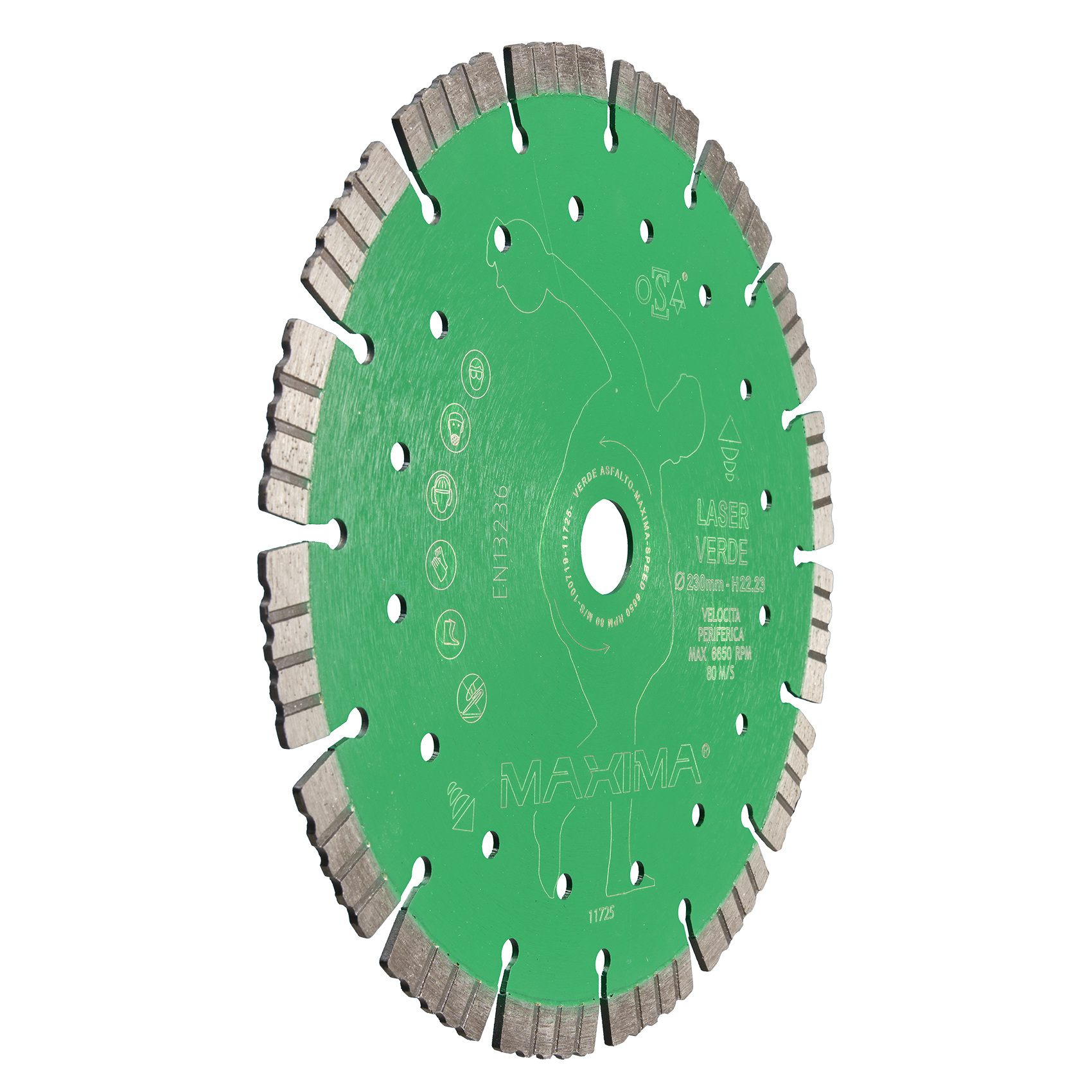 Cod. LVA125XL - DISCO DIAM. LASER VERDE d.125 X-LOCK