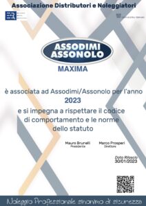 Certificato di adesione ASSODIMI ASSONOLO